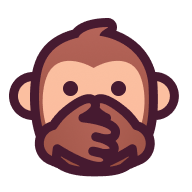 Emoji of a monkey covering its mouth with both hands.